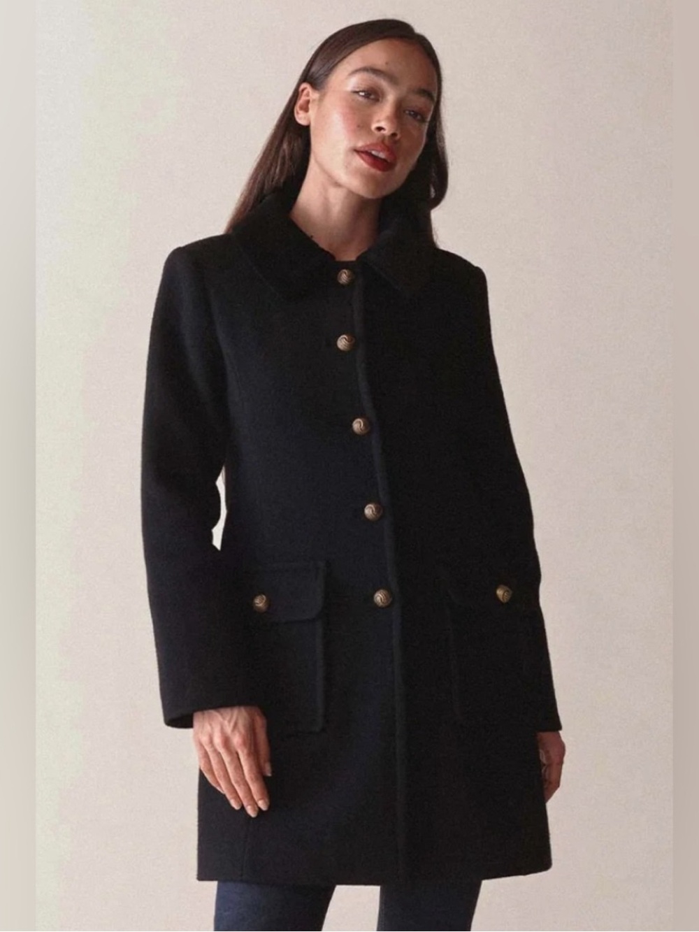 Doen Heirloom Kensington Wool Coat Black